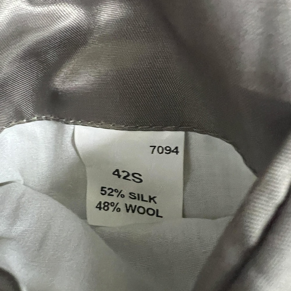 Jos‎ A Bank Blazer Mens 42S Beige Brown Houndstooth Silk Wool Sport Coat Jacket - Picture 7 of 16
